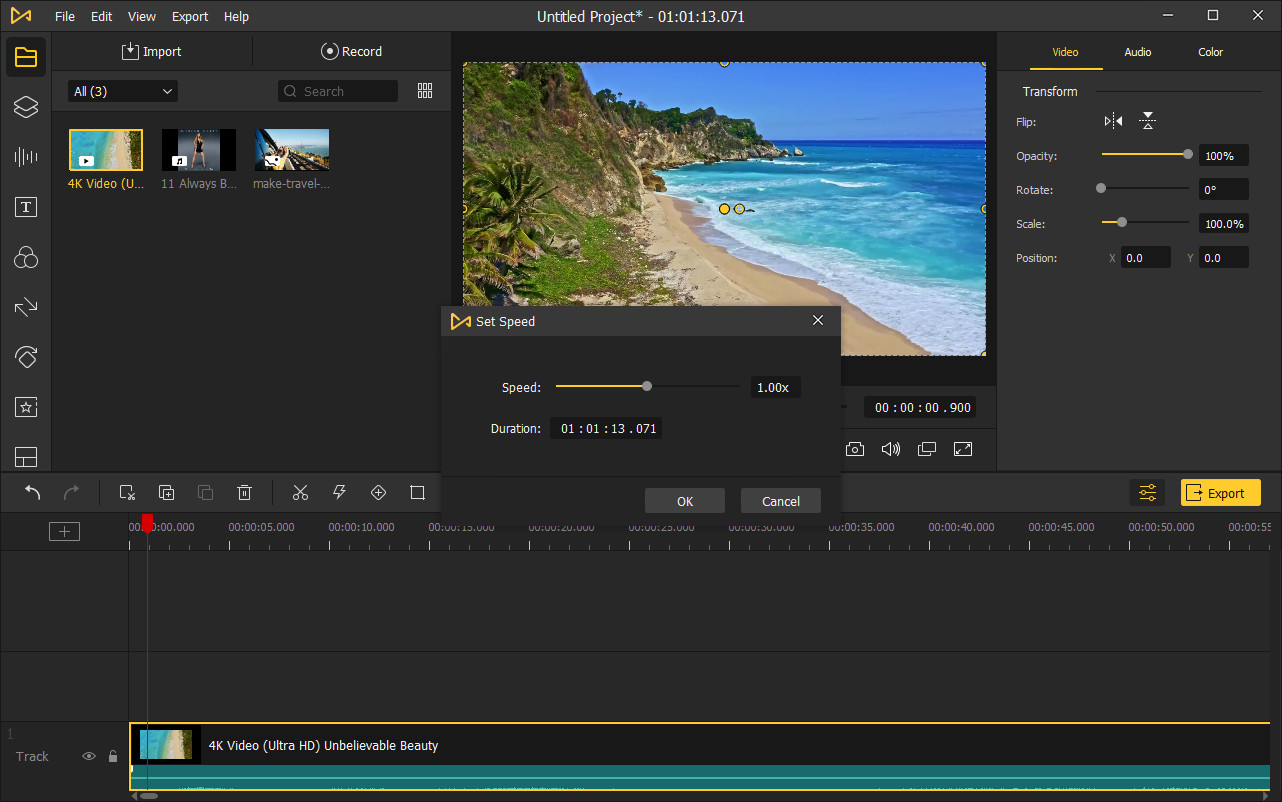 customize video speed