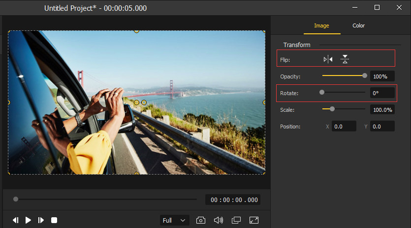 rotate or flip image