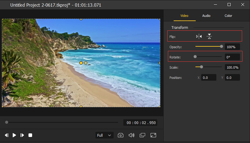 rotate and flip video