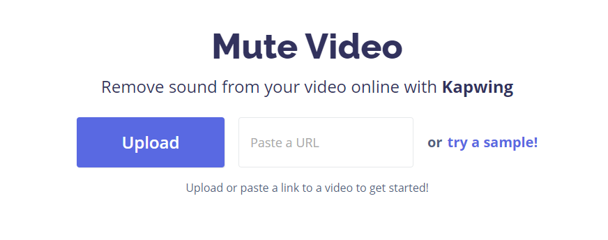 kapwingでビデオをミュートする